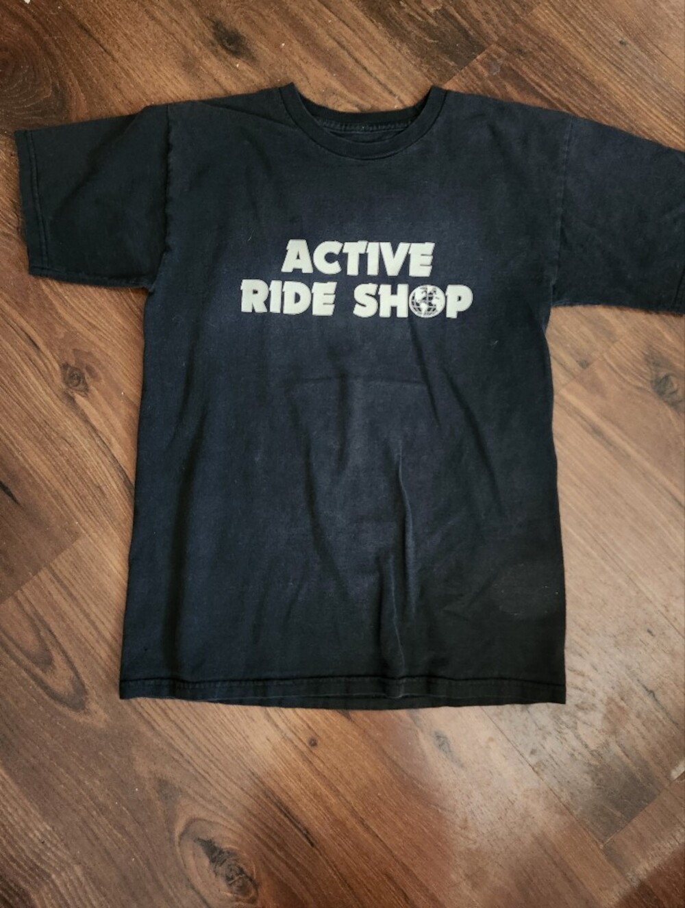 Pre-loved Active Ride Shop Black Tee with White Logo